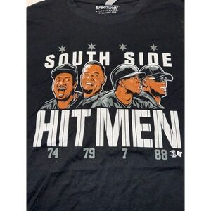 BreakingT South Side Hit Men Graphic T Shirt Mens XXL Black Baseball